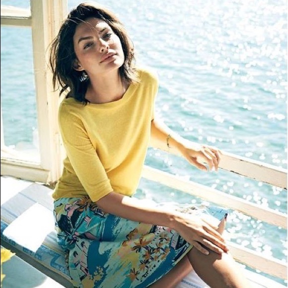 Boden Women's Retro Skirt Riviera Print Size 12 - Picture 2 of 4